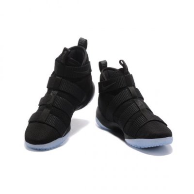 Nike Erkek Lebron Soldier 11 Siyah / Mavi Basketbol Ayakkabısı Türkiye - RDGPZB5U